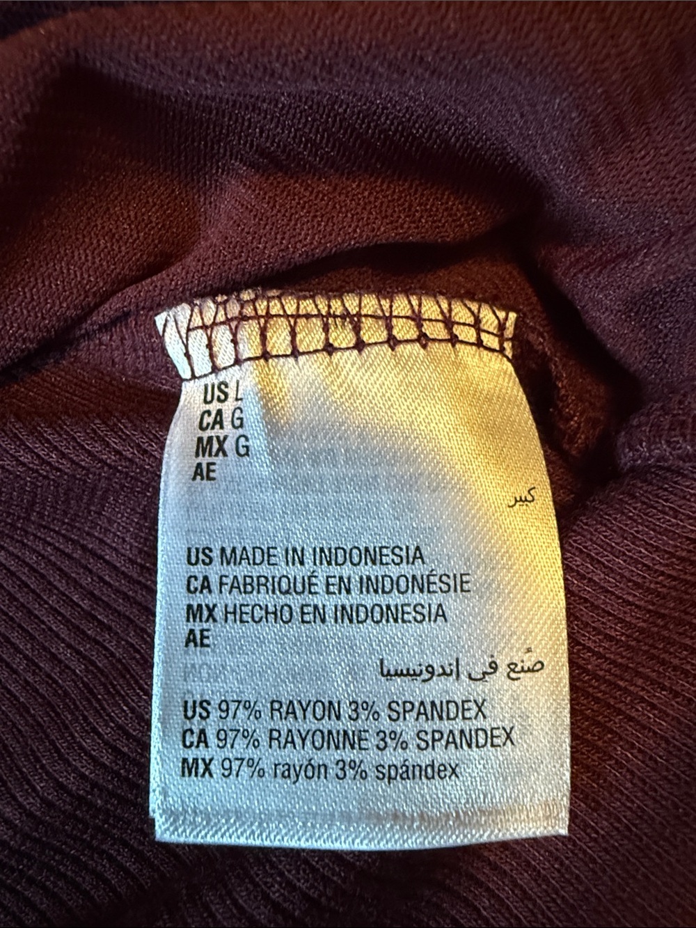 INC International Concepts Long Sleeve Scoop Neck Top in Wine - Picture 7 of 9